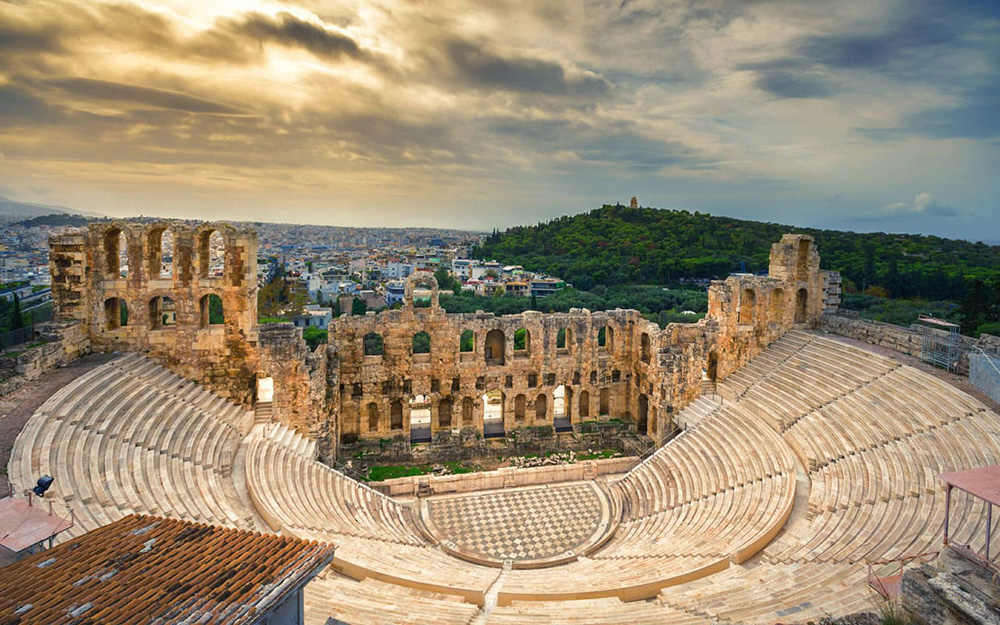 sl theater of Herodion Atticus under Acropolis